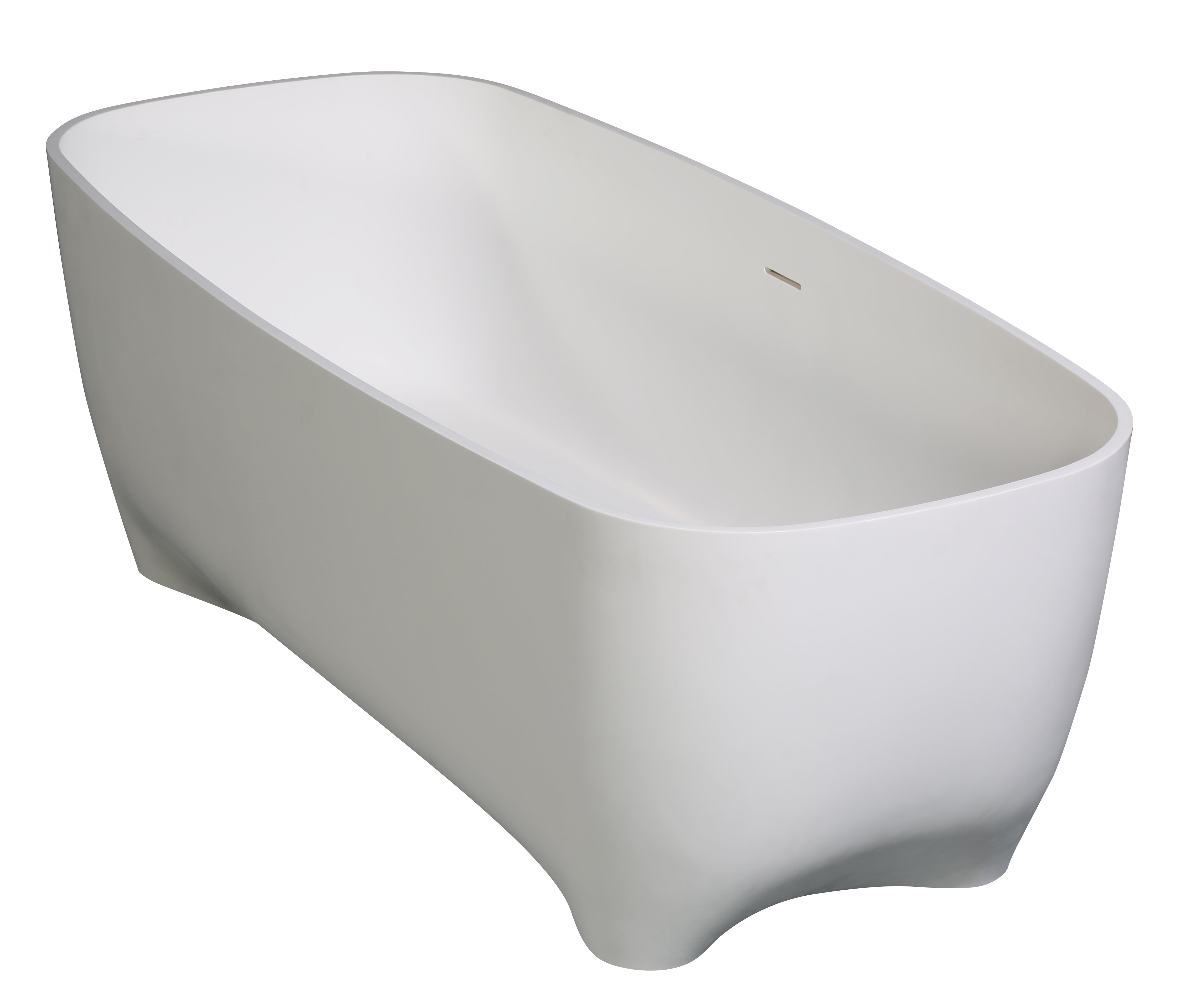 ALFI AB9980 67" White Matte Solid Surface Resin Bathtub