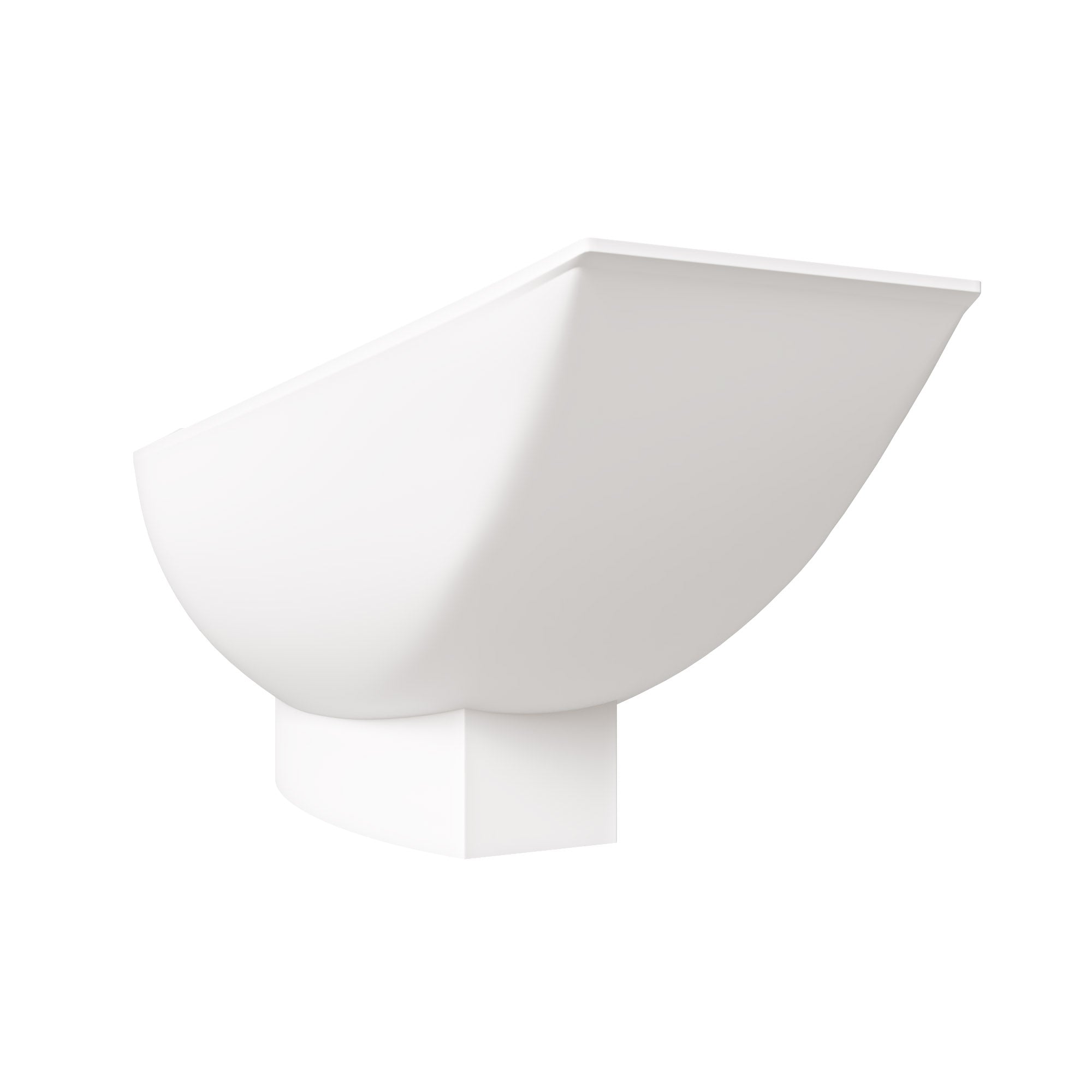 ALFI AB9991 White Matte 71" Solid Surface Resin Free Standing Hammock Style Bathtub