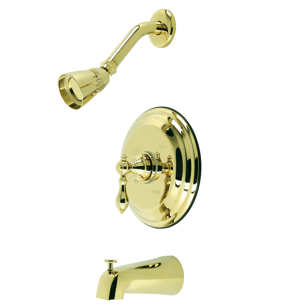 Kingston Brass KB3632ACL American Classic Single-Handle Pressure Balanced Tub and Shower Faucet, Polished Brass