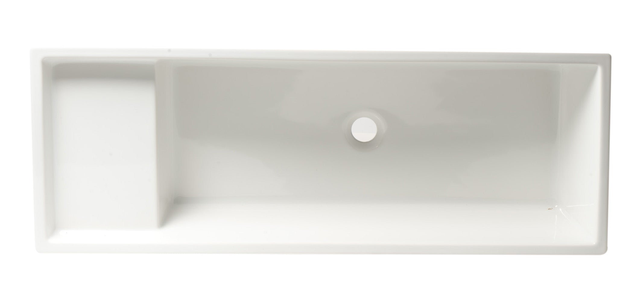ALFI AB39TR 39" White Above Mount Fireclay Bathroom Trough Sink