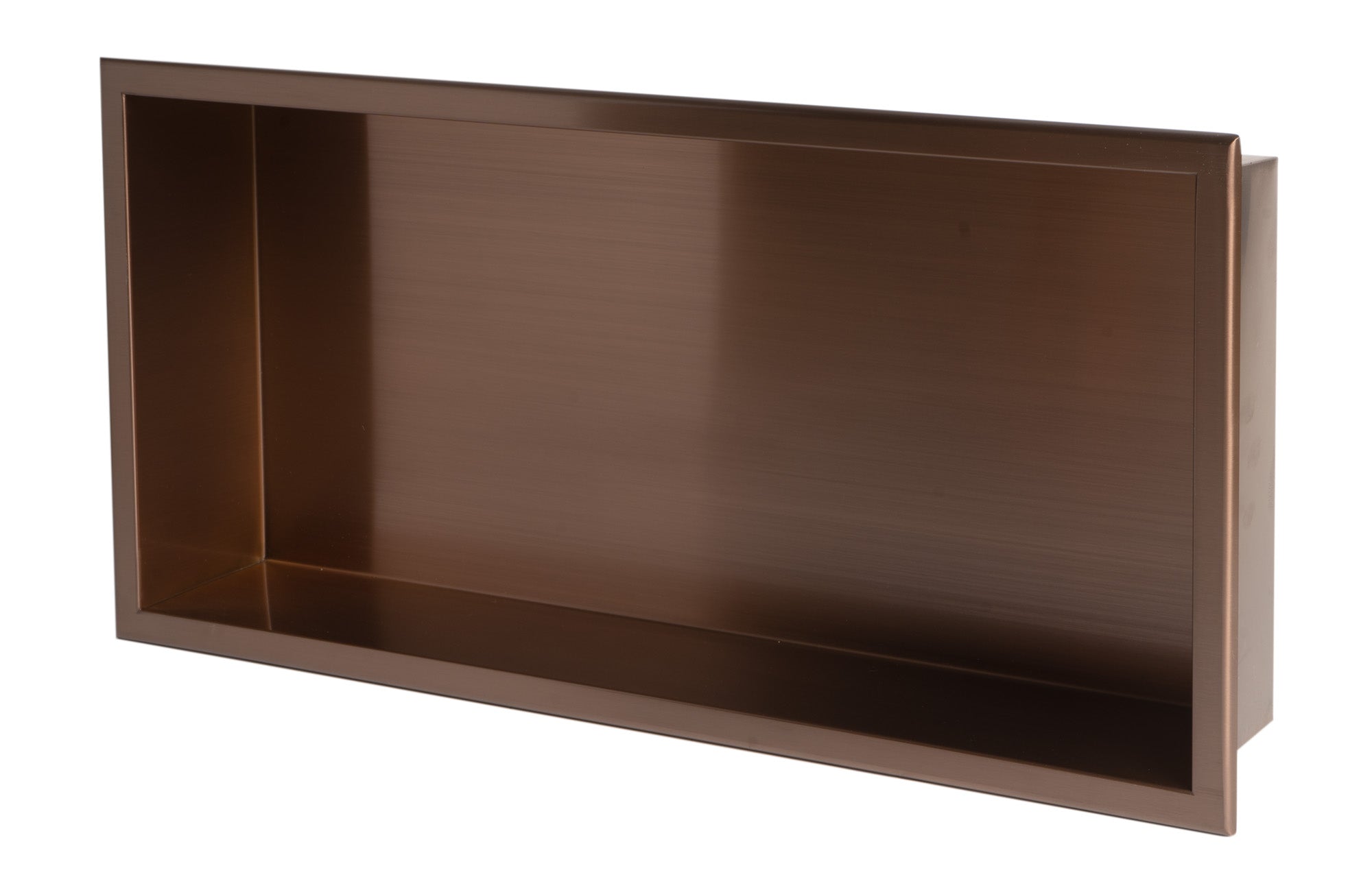 ALFI ABNP2412-BC 24" x 12" Brushed Copper PVD Stainless Steel Horizontal Single Shelf Shower Niche