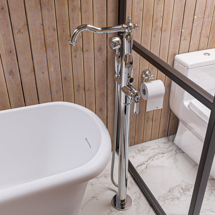 ALFI AB2553-PC Polished Chrome Free Standing Floor Mounted Bath Tub Filler