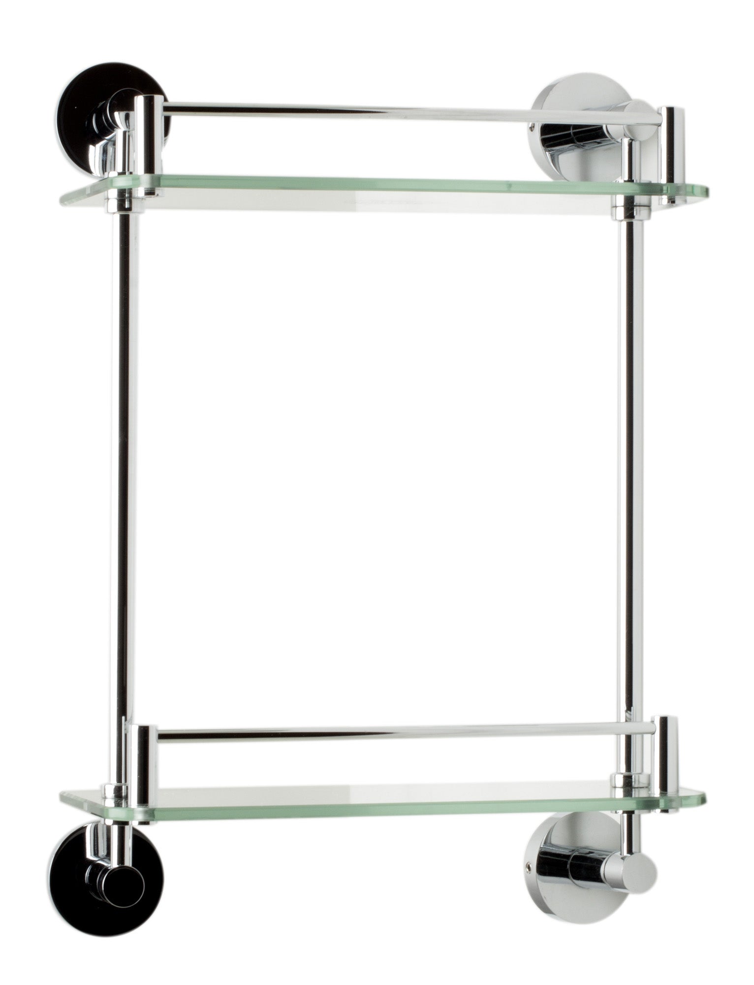 ALFI AB9549 Polished Chrome Wall Mounted Double Glass Shower Shelf Bathroom Accessory