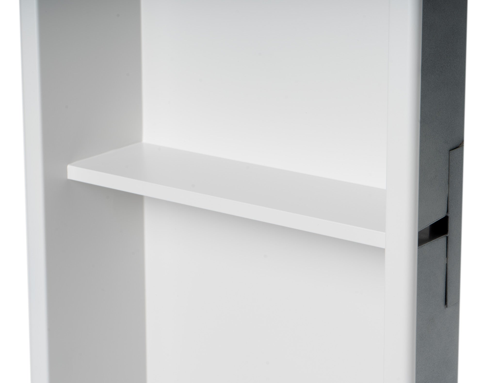 ALFI ABNC1224-W 12 x 24 White Matte Stainless Steel Vertical Double Shelf Bath Shower Niche