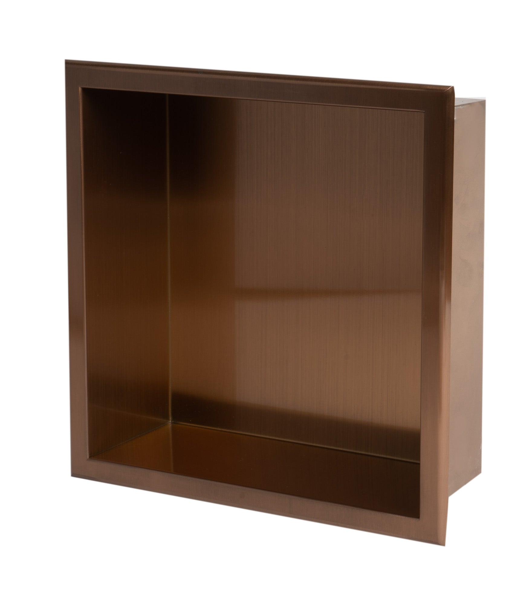 ALFI ABNP1212-BC 12" x 12" Brushed Copper PVD Stainless Steel Square Single Shelf Shower Niche