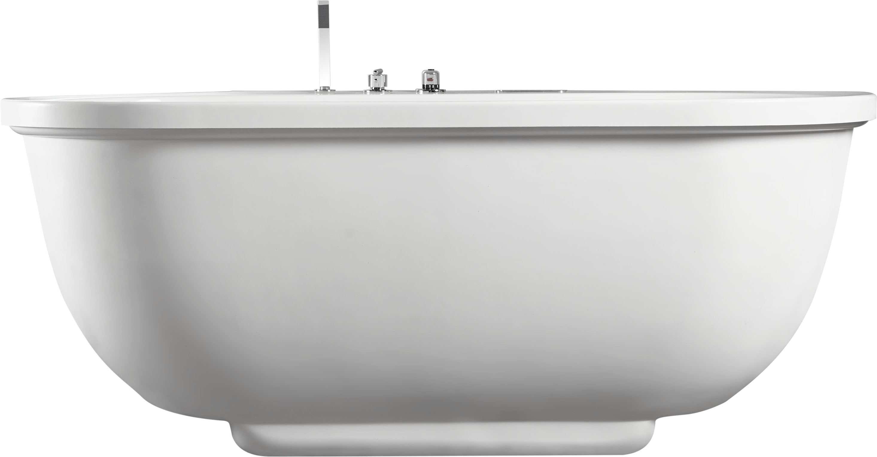EAGO AM128ETL 6 ft Acrylic White Whirlpool Bathtub with Fixtures