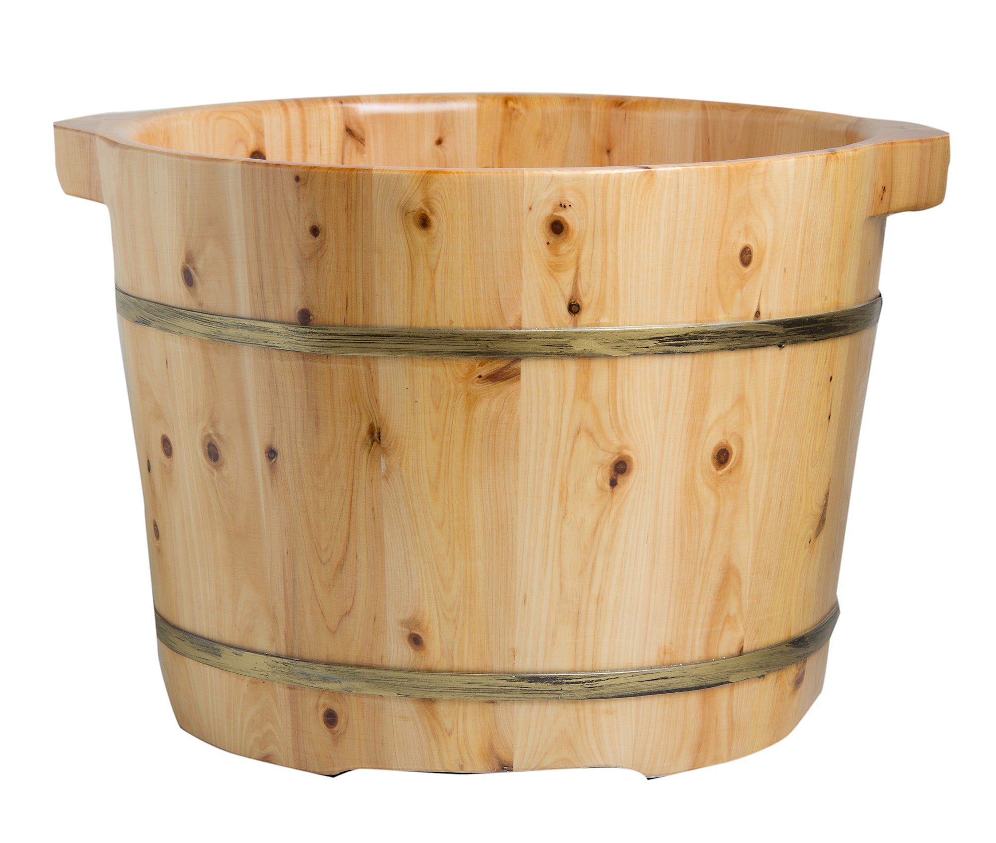 ALFI AB6604 Round Wooden Cedar Foot Soaking Tub