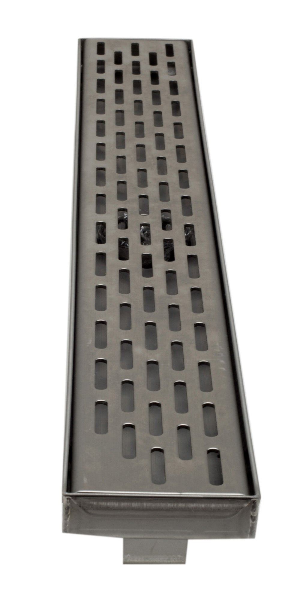 ALFI ABLD24C 24" Long Modern Stainless Steel Linear Shower Drain with Groove Holes