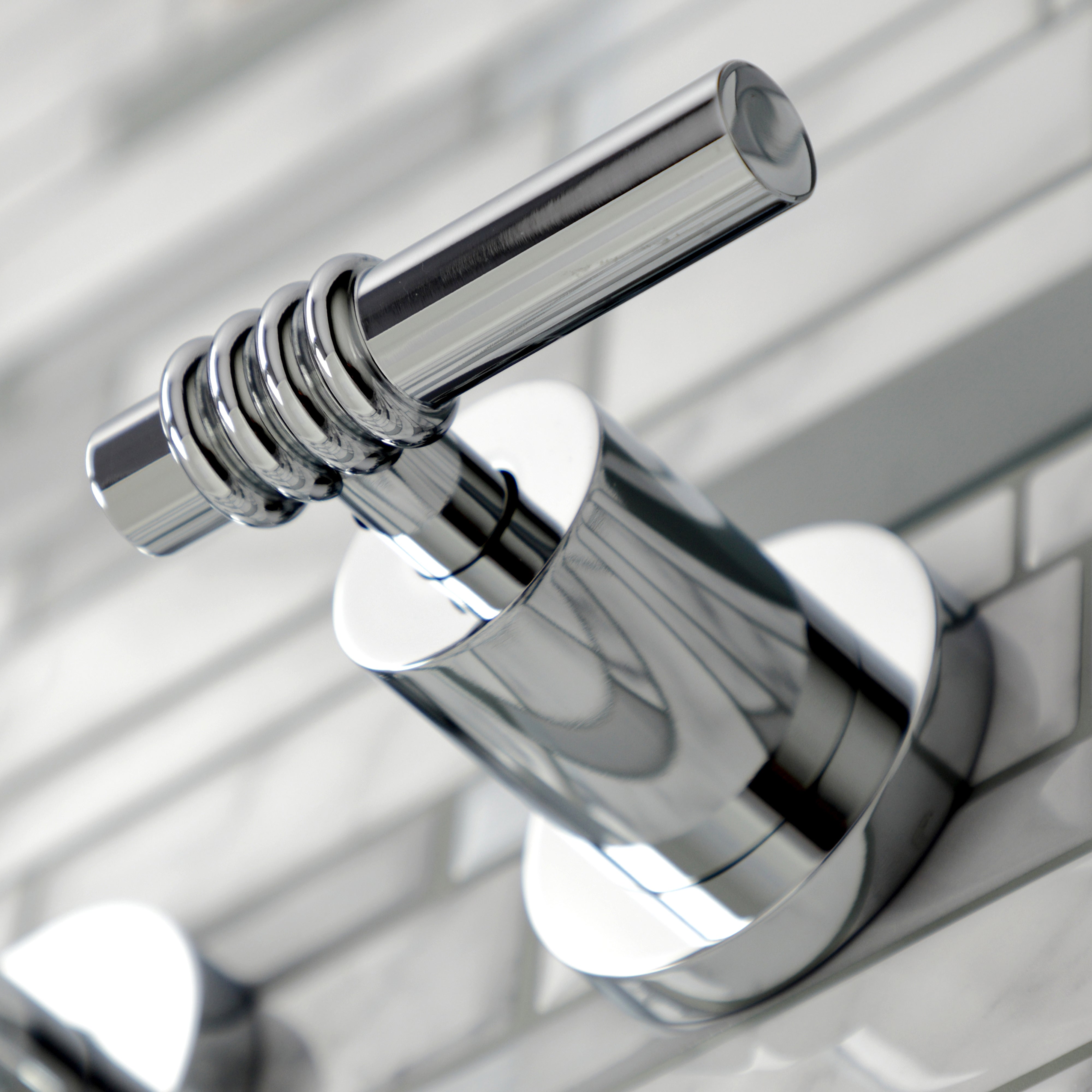 Kingston Brass KS8021ML Milano Two-Handle Wall Mount Roman Tub Faucet, Polished Chrome