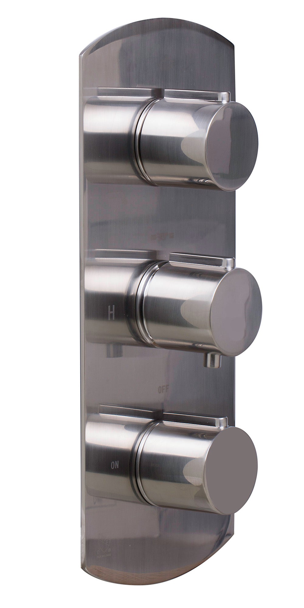 ALFI AB4001-BN Brushed Nickel Concealed 3-Way Thermostatic Valve Shower Mixer Round Knobs