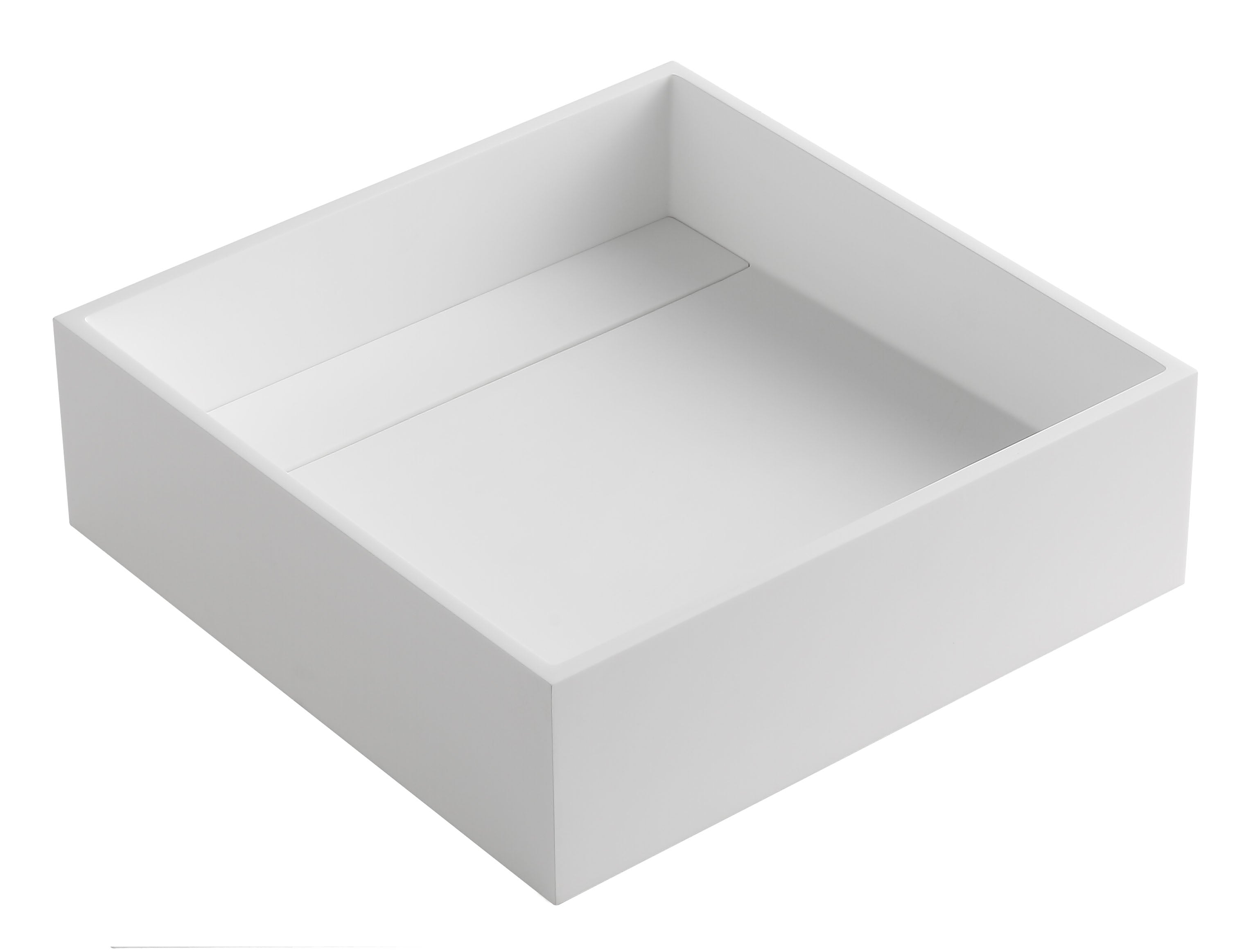 ALFI ABRS14S 14" Square White Matte Solid Surface Resin Sink