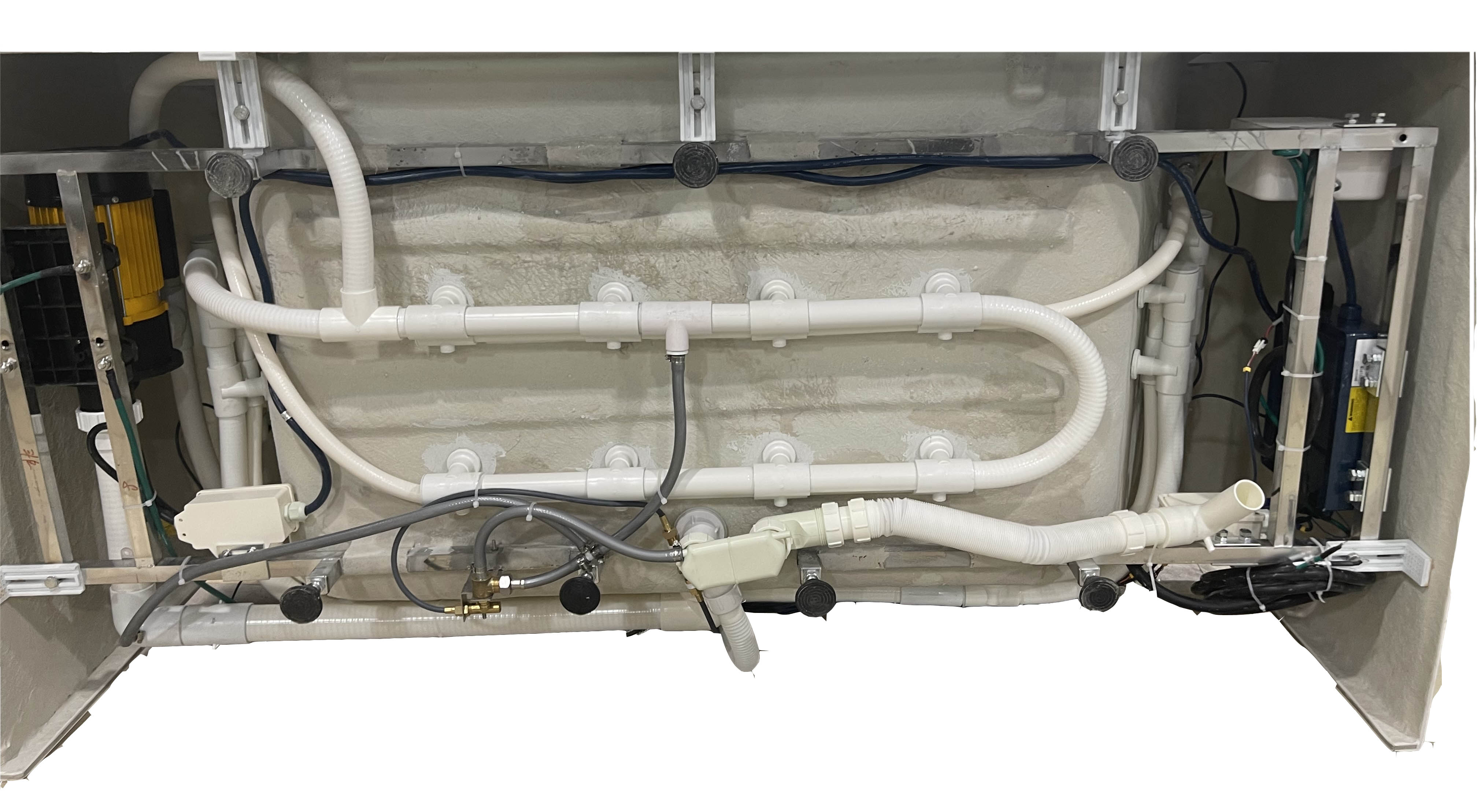 EAGO AM196ETL 6 ft Clear Rectangular Acrylic Whirlpool Bathtub for Two