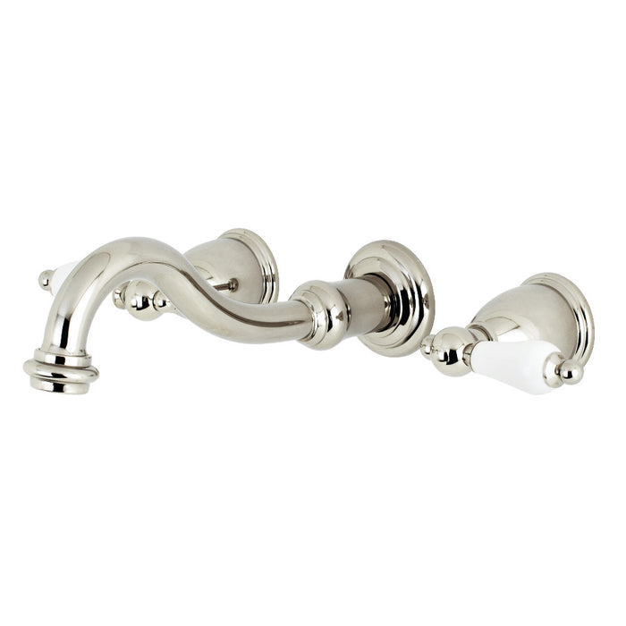 Kingston Brass KS3026PL Restoration Two-Handle Wall Mount Roman Tub Faucet, Polished Nickel
