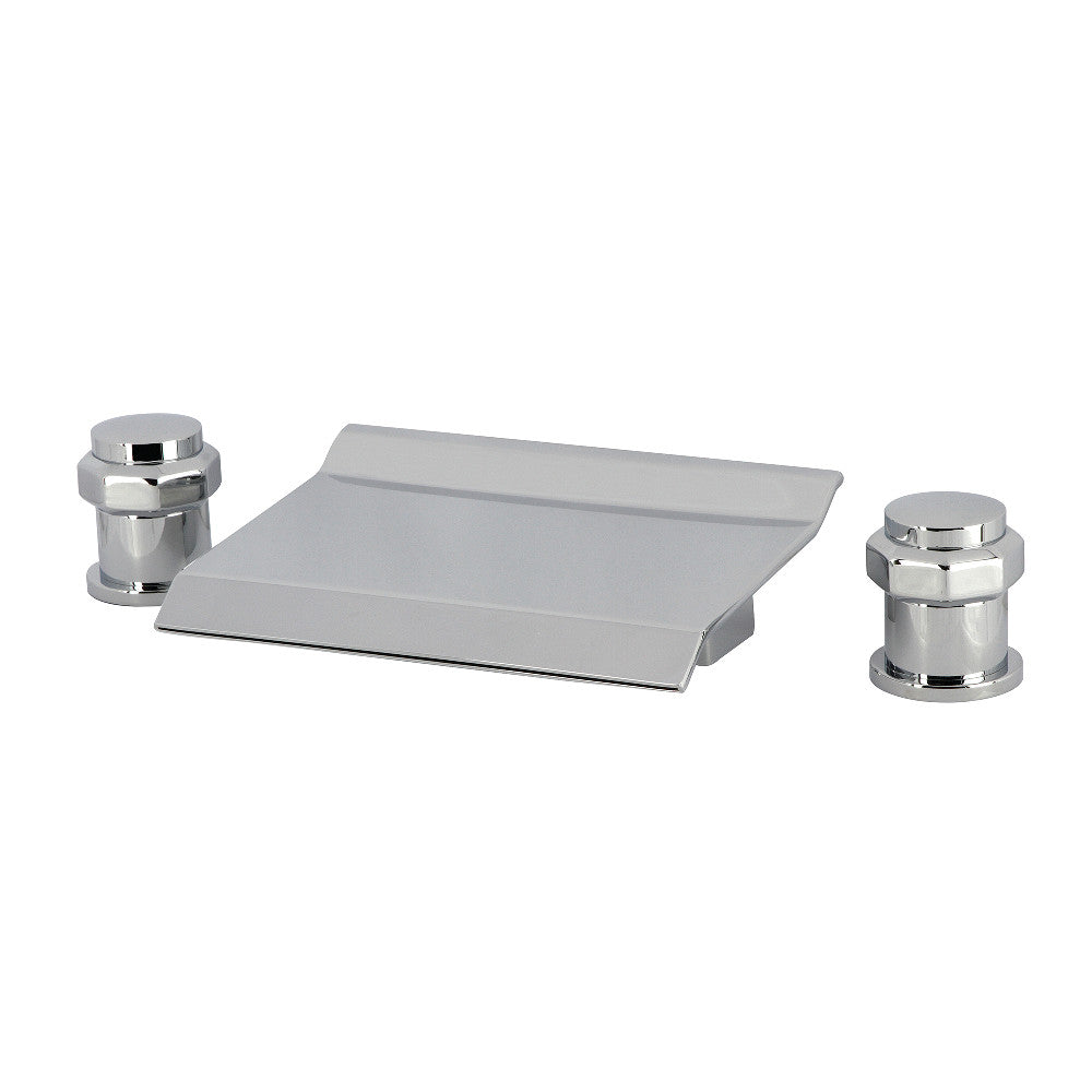 Kingston Brass LS2241AR Milano Two-Handle Deck Mount Waterfall Roman Tub Faucet, Polished Chrome