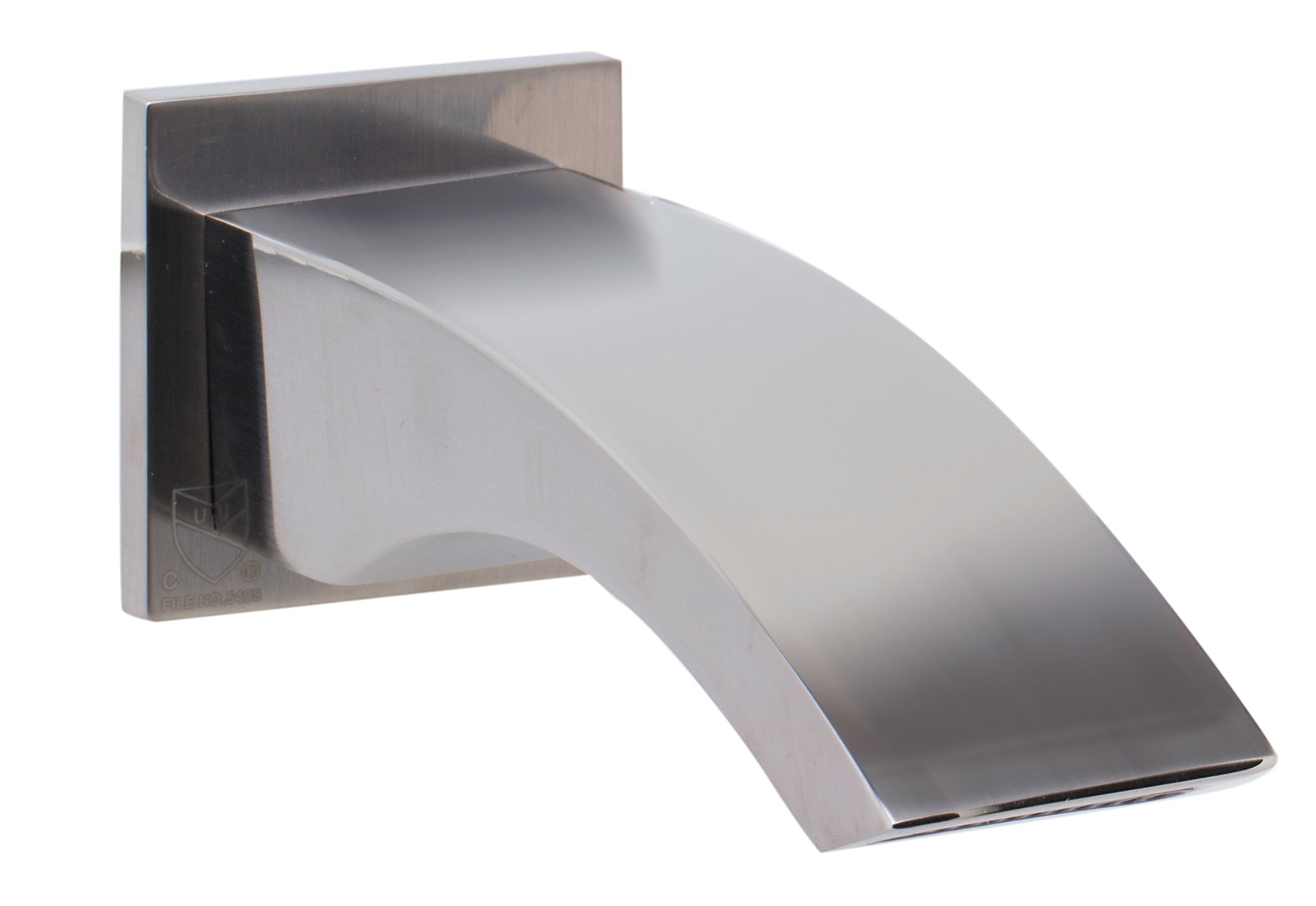 ALFI AB3301-BN Brushed Nickel Curved Wallmounted Tub Filler Bathroom Spout