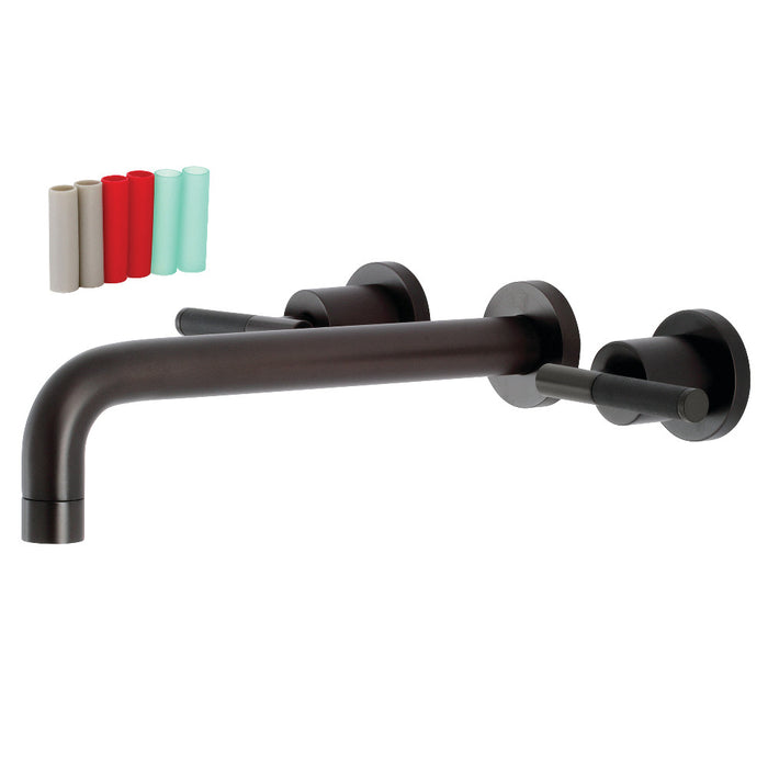 Kingston Brass KS8025CKL Kaiser Two-Handle Wall Mount Roman Tub Faucet, Oil Rubbed Bronze