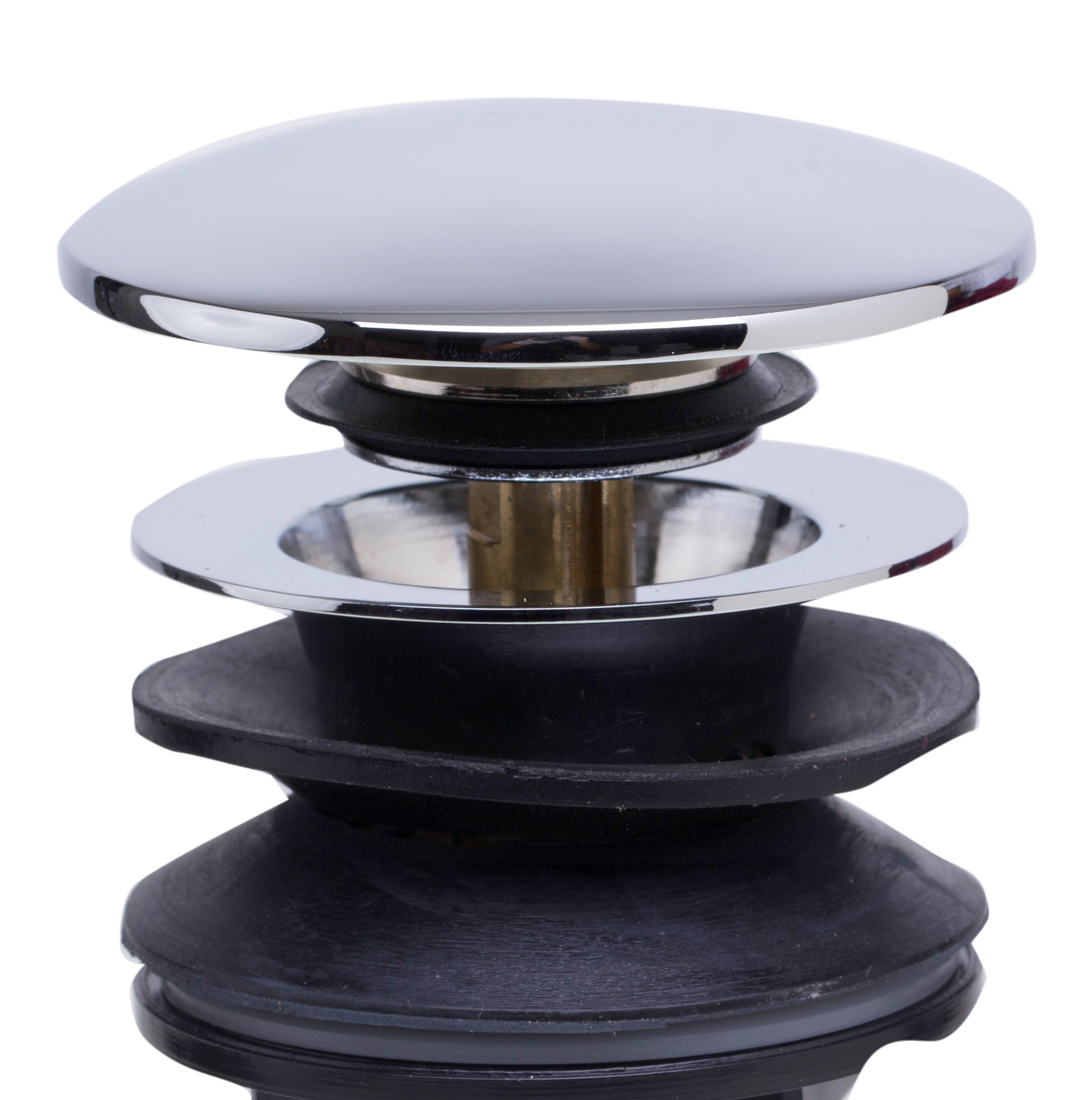 ALFI AB9056-PC Polished Chrome Pop Up Drain for Bathroom Sink with Overflow