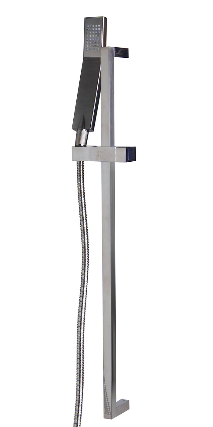 ALFI AB7606-BN Brushed Nickel Sliding Rail Hand Held Shower Head Set with Hose