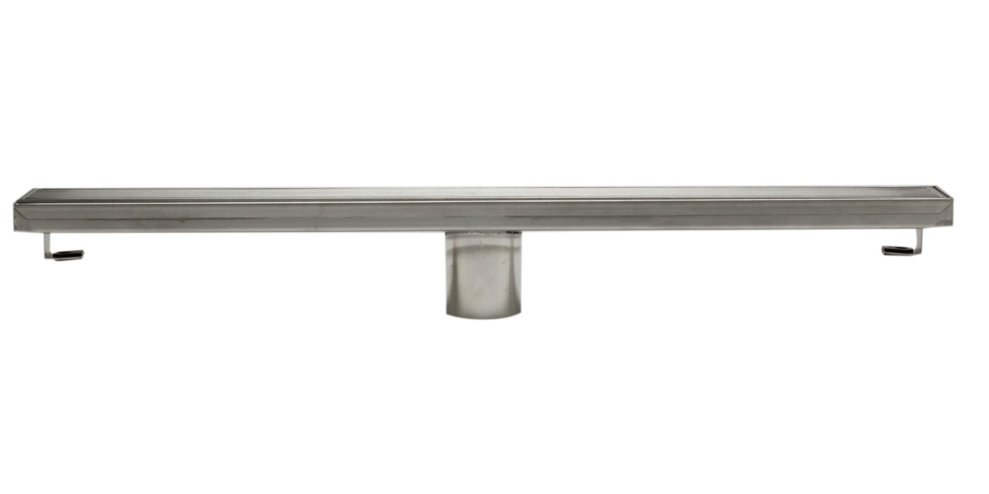 ALFI ABLD24D 24" Modern Stainless Steel Linear Shower Drain with Groove Lines