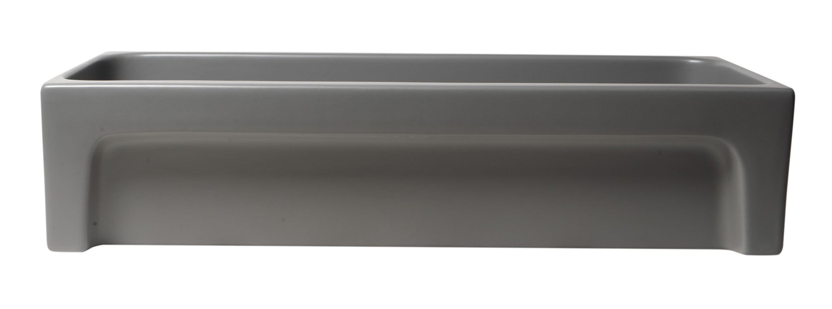 ALFI AB36TRGM 36" Grey Matte Above Mount Fireclay Bathroom Trough Sink