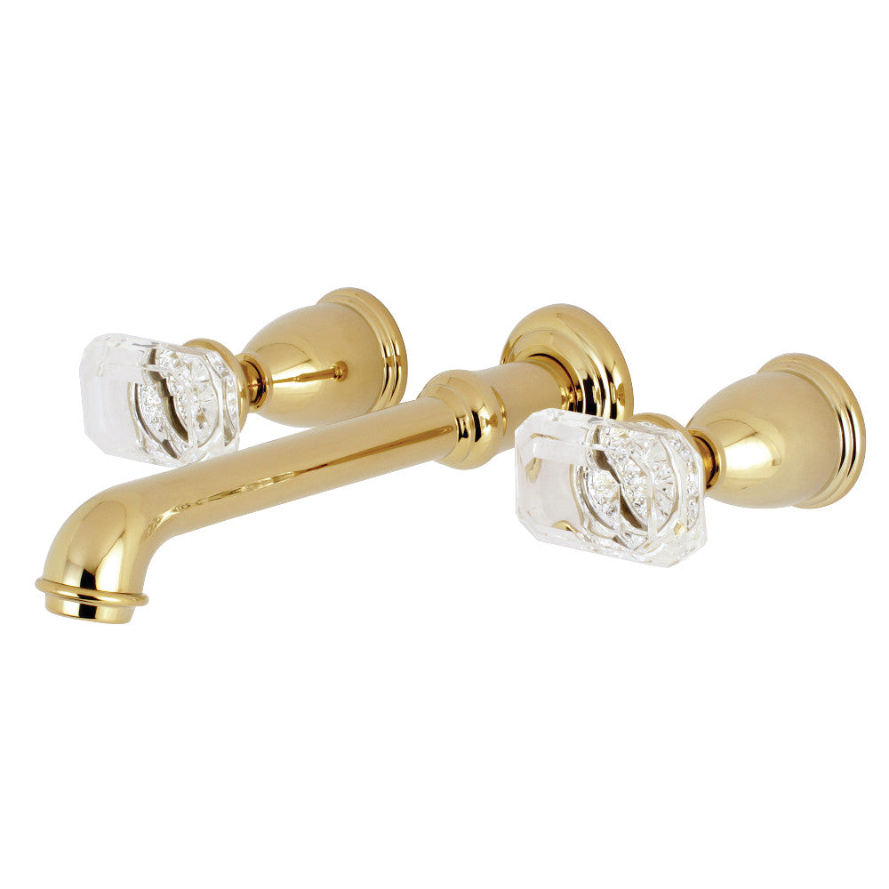 Kingston Brass KS7022KRL Krystal Onyx Two-Handle Wall Mount Roman Tub Faucet, Polished Brass