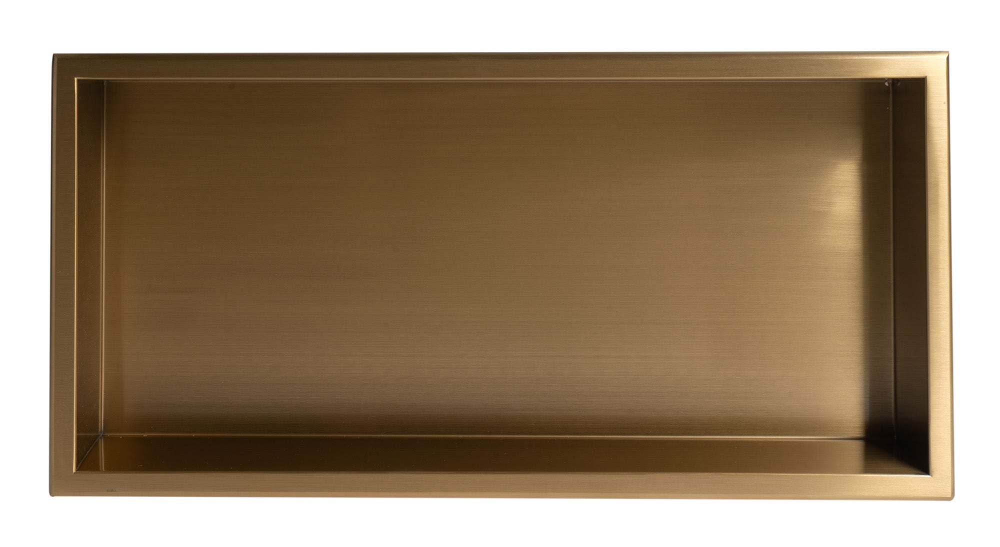 ALFI ABNP2412-BG 24" x 12" Brushed Gold PVD Stainless Steel Horizontal Single Shelf Shower Niche