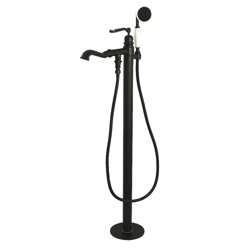 Kingston Brass KS7010RL Royale Freestanding Tub Faucet with Hand Shower, Matte Black