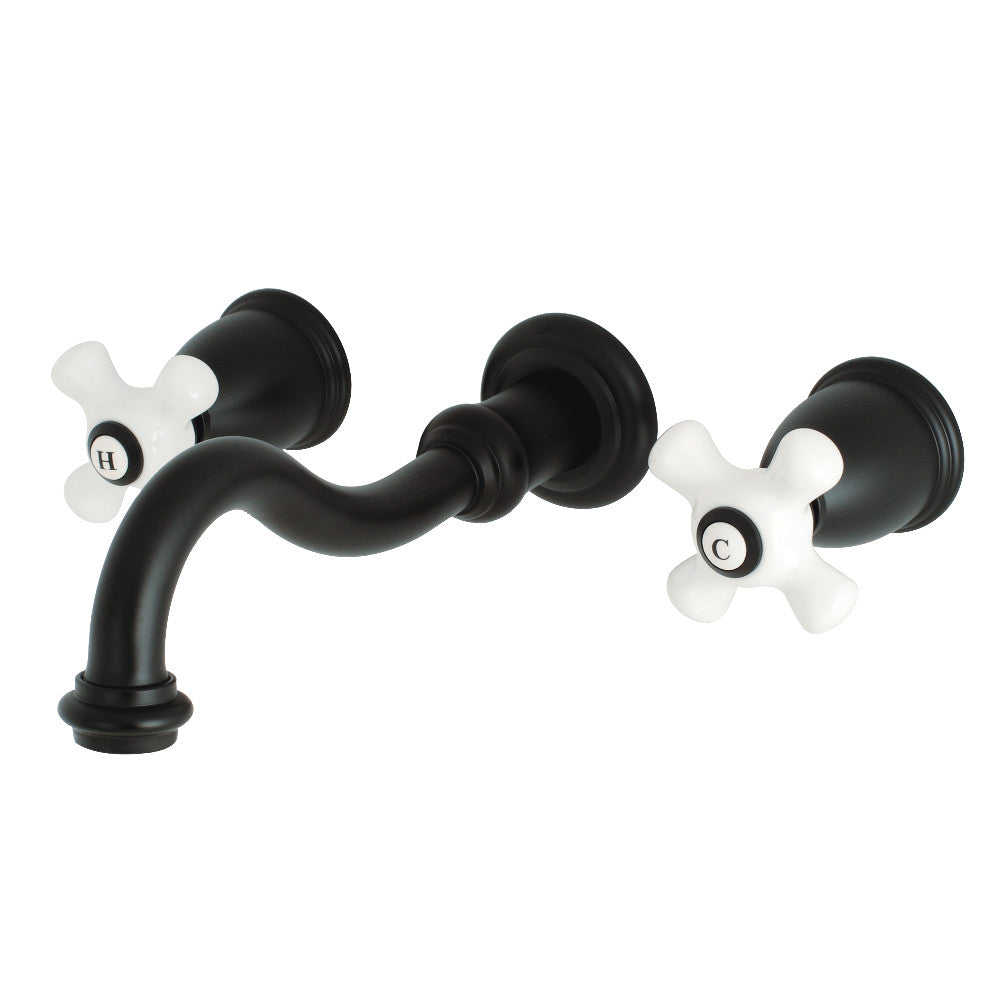 Kingston Brass KS3020PX Restoration Two-Handle Wall Mount Roman Tub Faucet, Matte Black