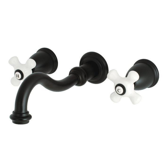 Kingston Brass KS3020PX Restoration Two-Handle Wall Mount Roman Tub Faucet, Matte Black