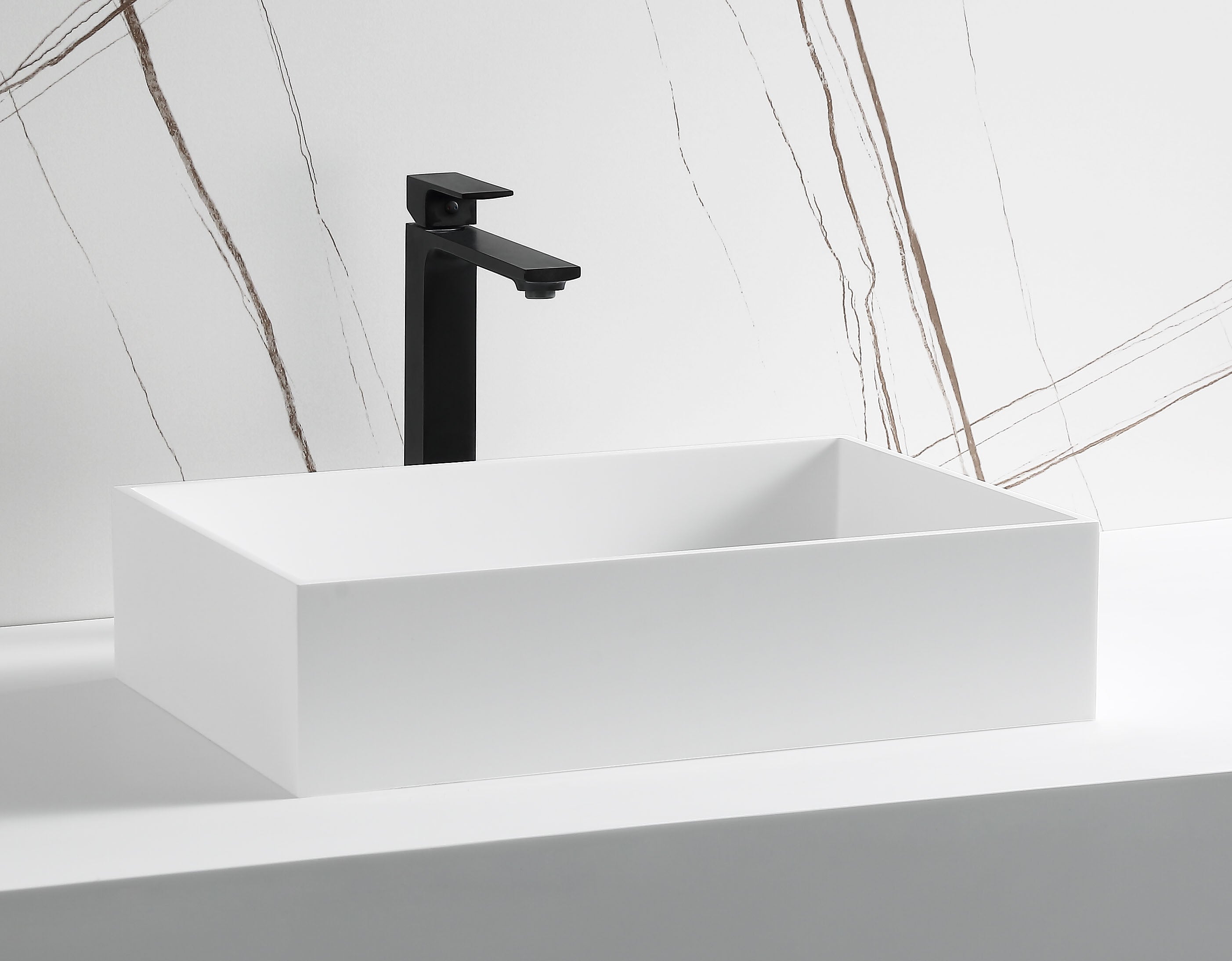 ALFI ABRS2014 20" x 14" White Matte Solid Surface Resin Sink