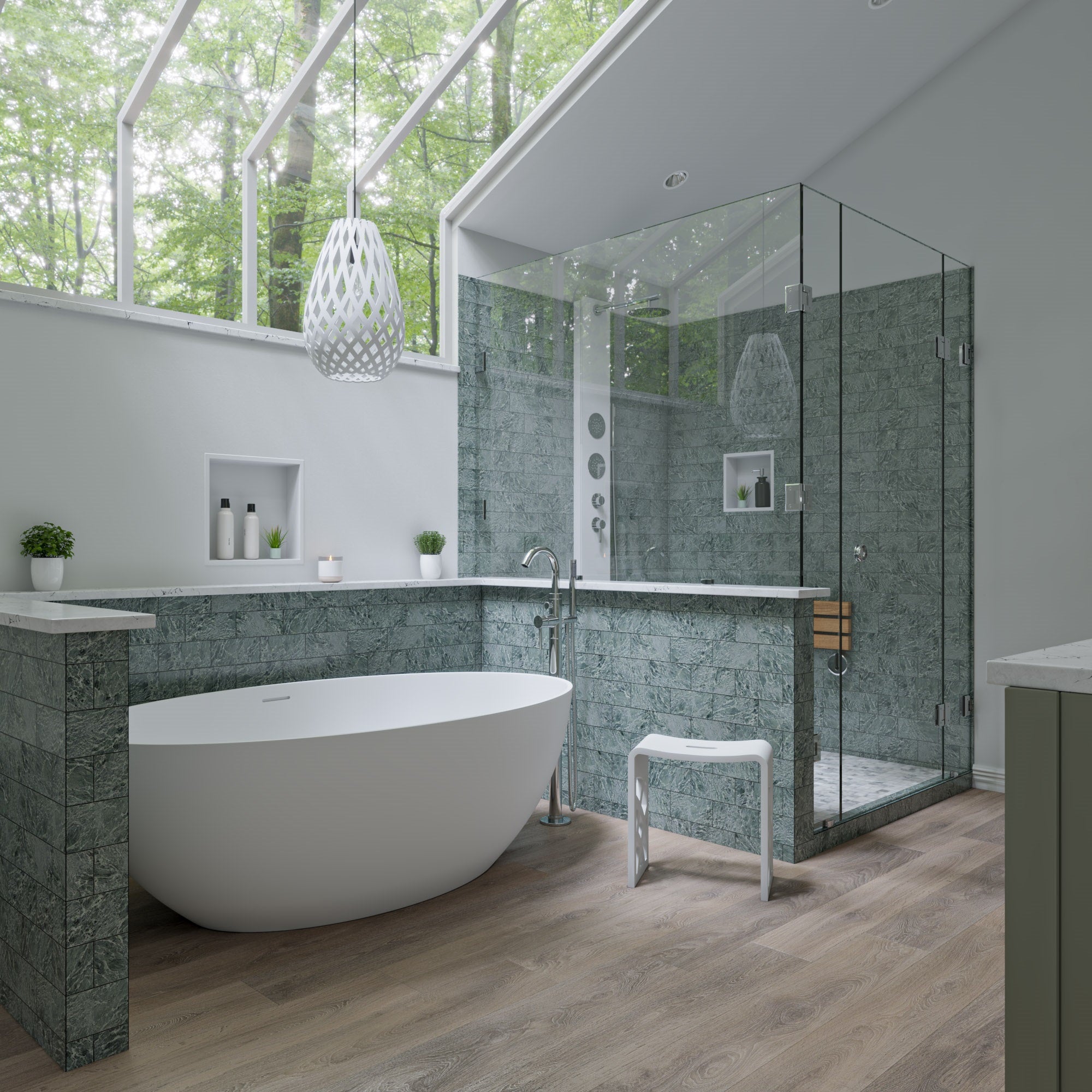 ALFI AB9941 67" White Oval Solid Surface Smooth Resin Soaking Bathtub