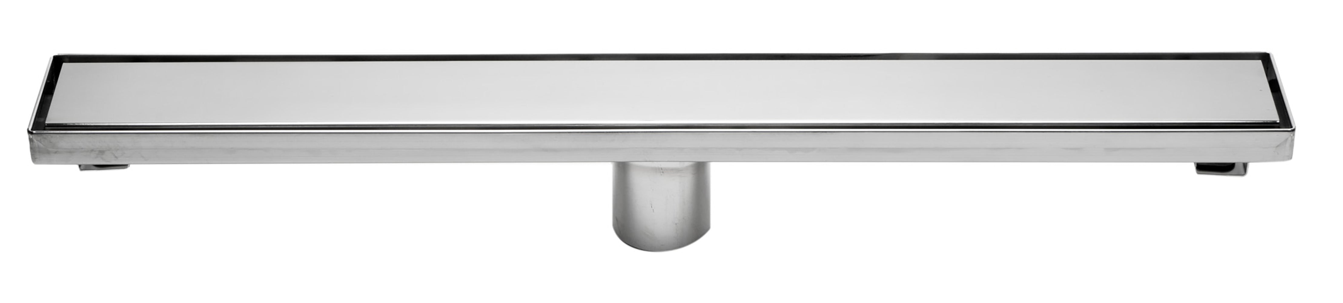 ALFI ABLD24B-PSS 24" Modern Polished Stainless Steel Linear Shower Drain with Solid Cover