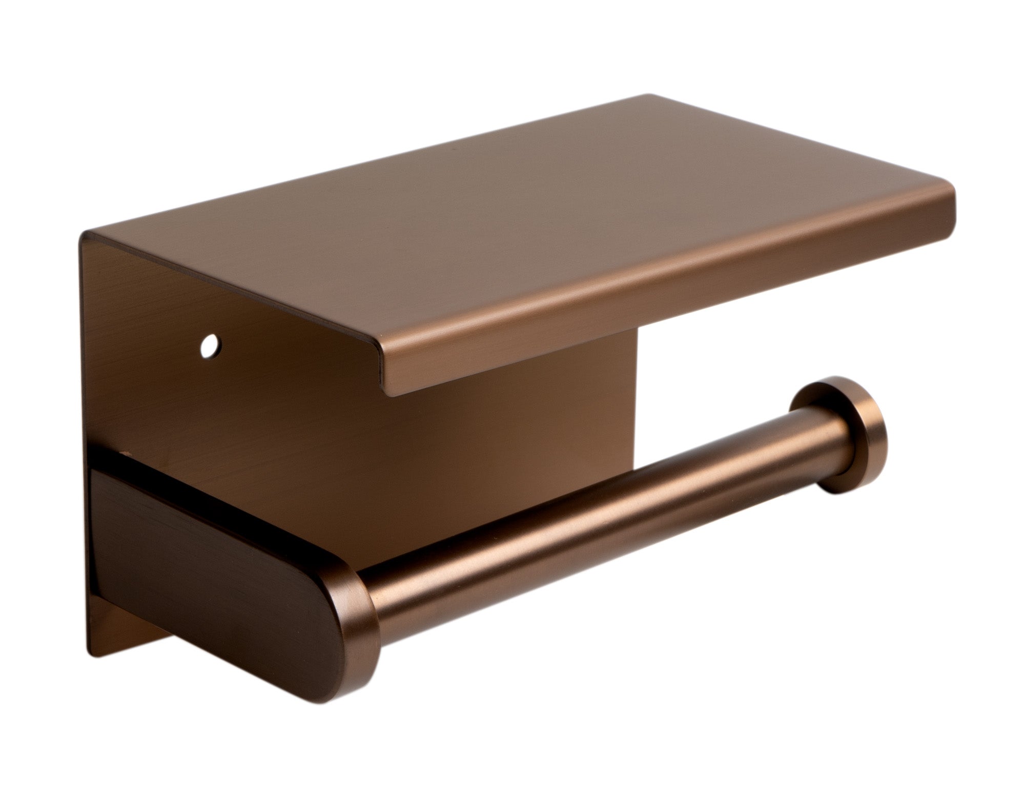 ALFI ABTPP66-BC Brushed Copper PVD Stainless Steel Toilet Paper Holder with Shelf