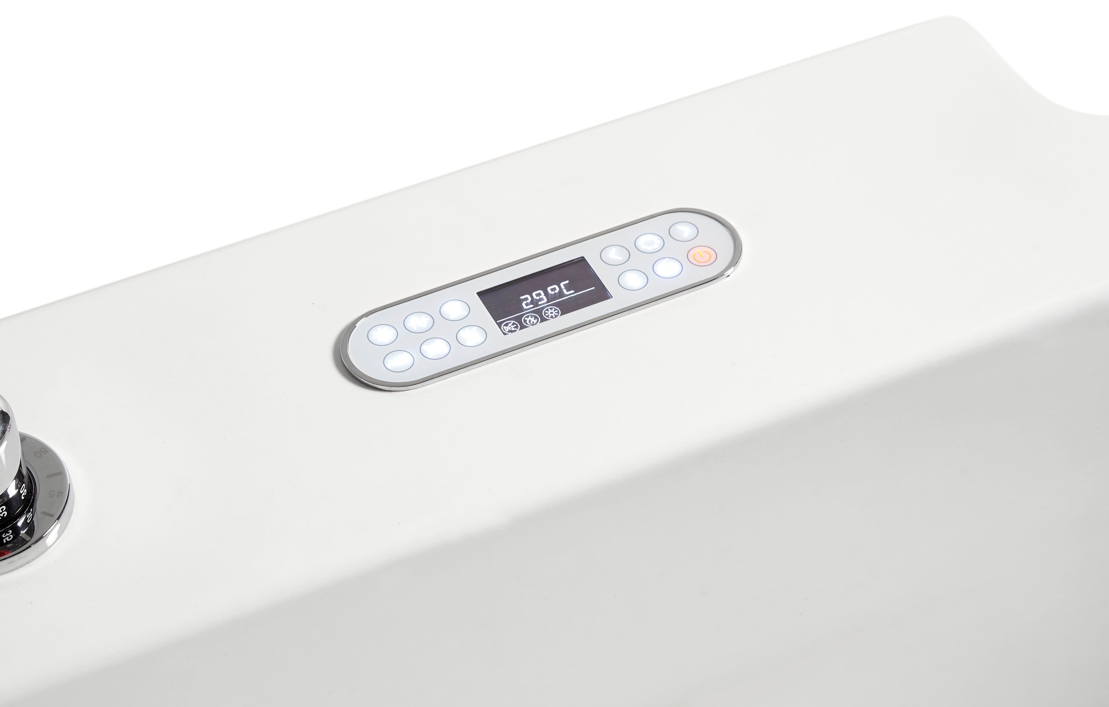 EAGO AM128ETL 6 ft Acrylic White Whirlpool Bathtub with Fixtures