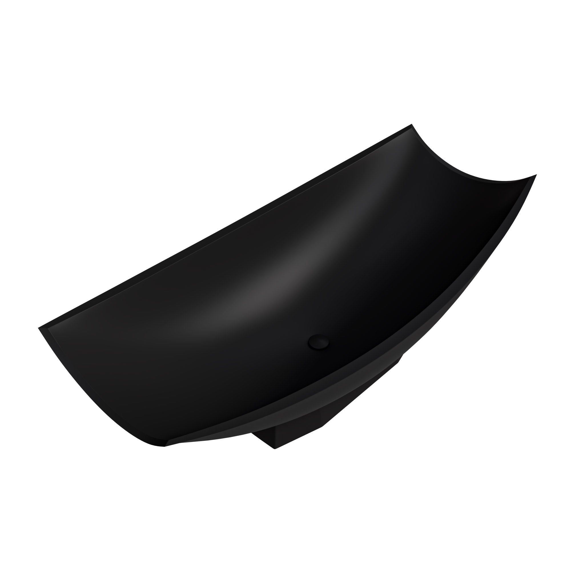 ALFI AB9992BM Black Matte 71" Solid Surface Resin Free Standing Hammock Style Bathtub