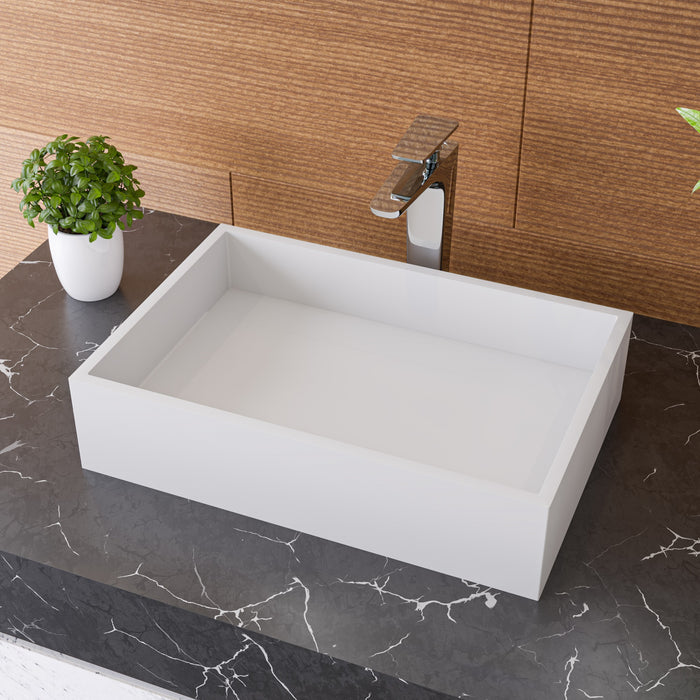 ALFI ABRS2014 20" x 14" White Matte Solid Surface Resin Sink