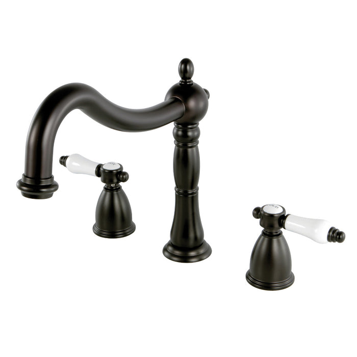 Kingston Brass KS1345BPL Bel-Air Two-Handle Deck Mount Roman Tub Faucet, Oil Rubbed Bronze