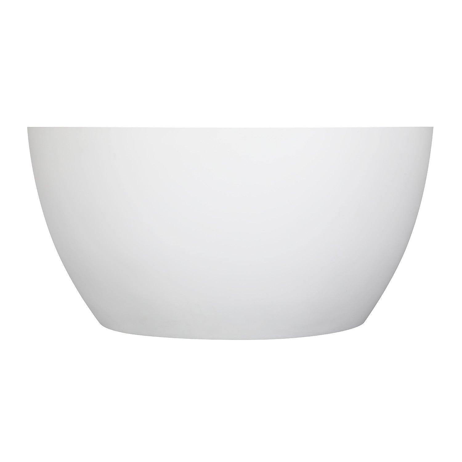 Kingston Brass VRTRO454523 45" Solid Surface Round Double Ended Freestanding Tub with Drain, Matte White
