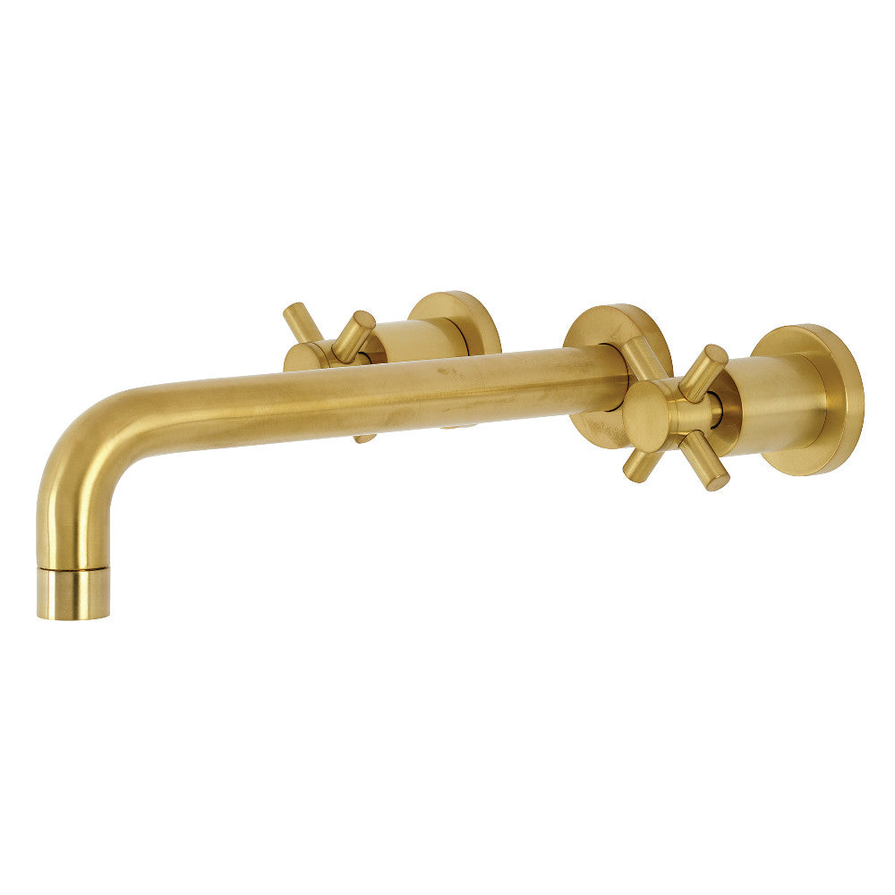 Kingston Brass KS8027DX Concord Two-Handle Wall Mount Roman Tub Faucet, Brushed Brass