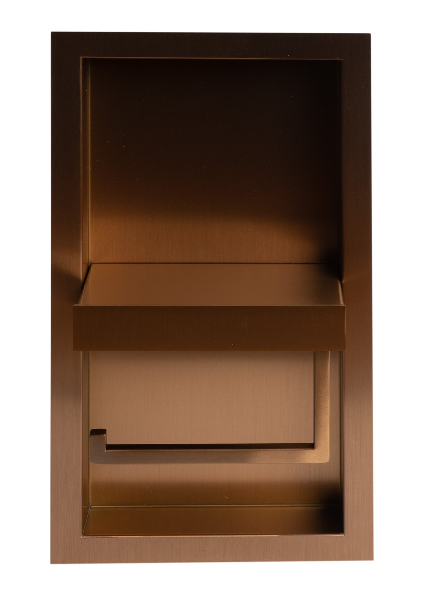 ALFI ABTPNP88-BC Brushed Copper PVD Stainless Steel Recessed Toilet Paper Holder Niche