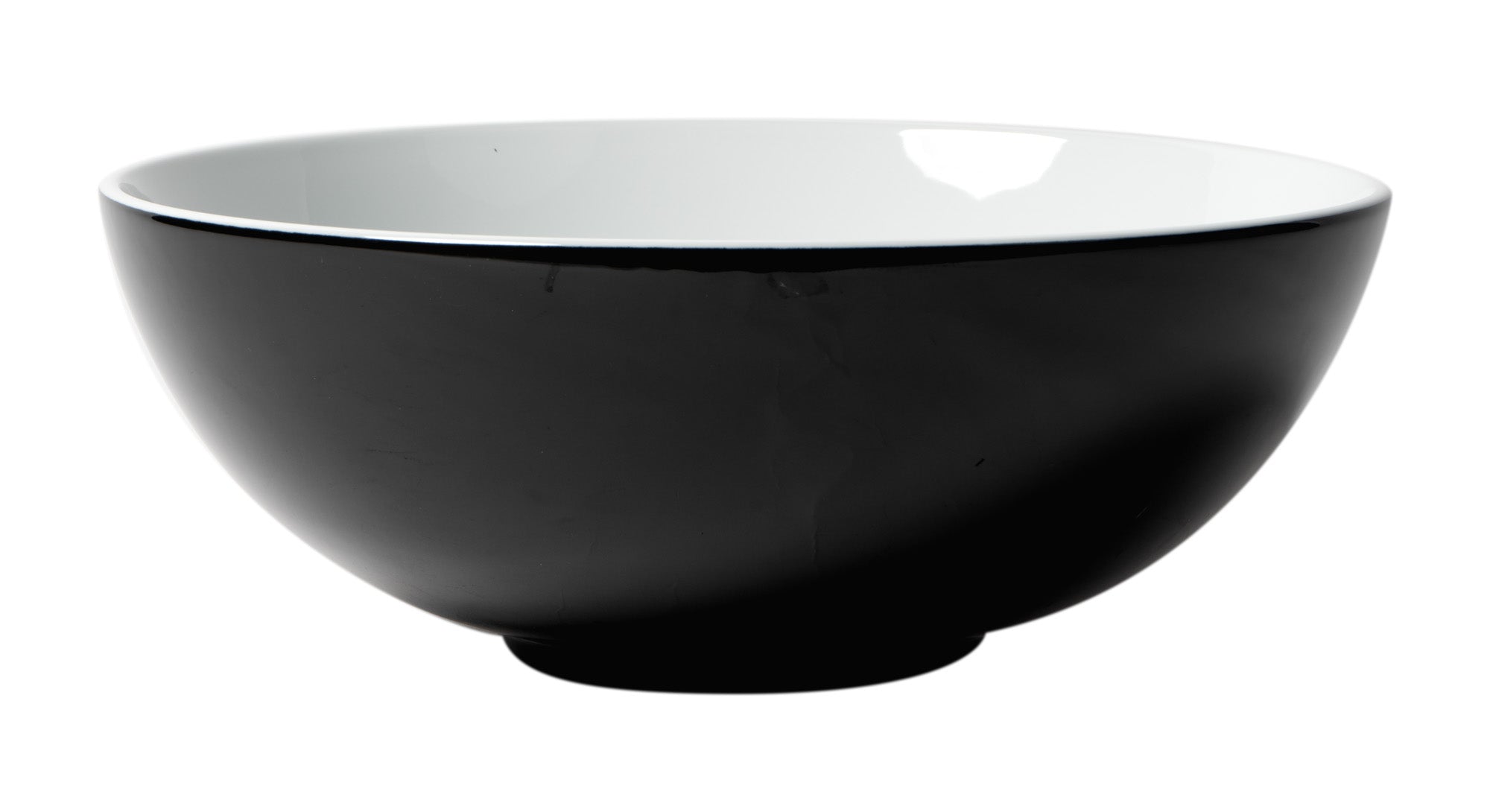 ALFI ABC906 Black & White 15" Round Vessel Above Mount Ceramic Sink