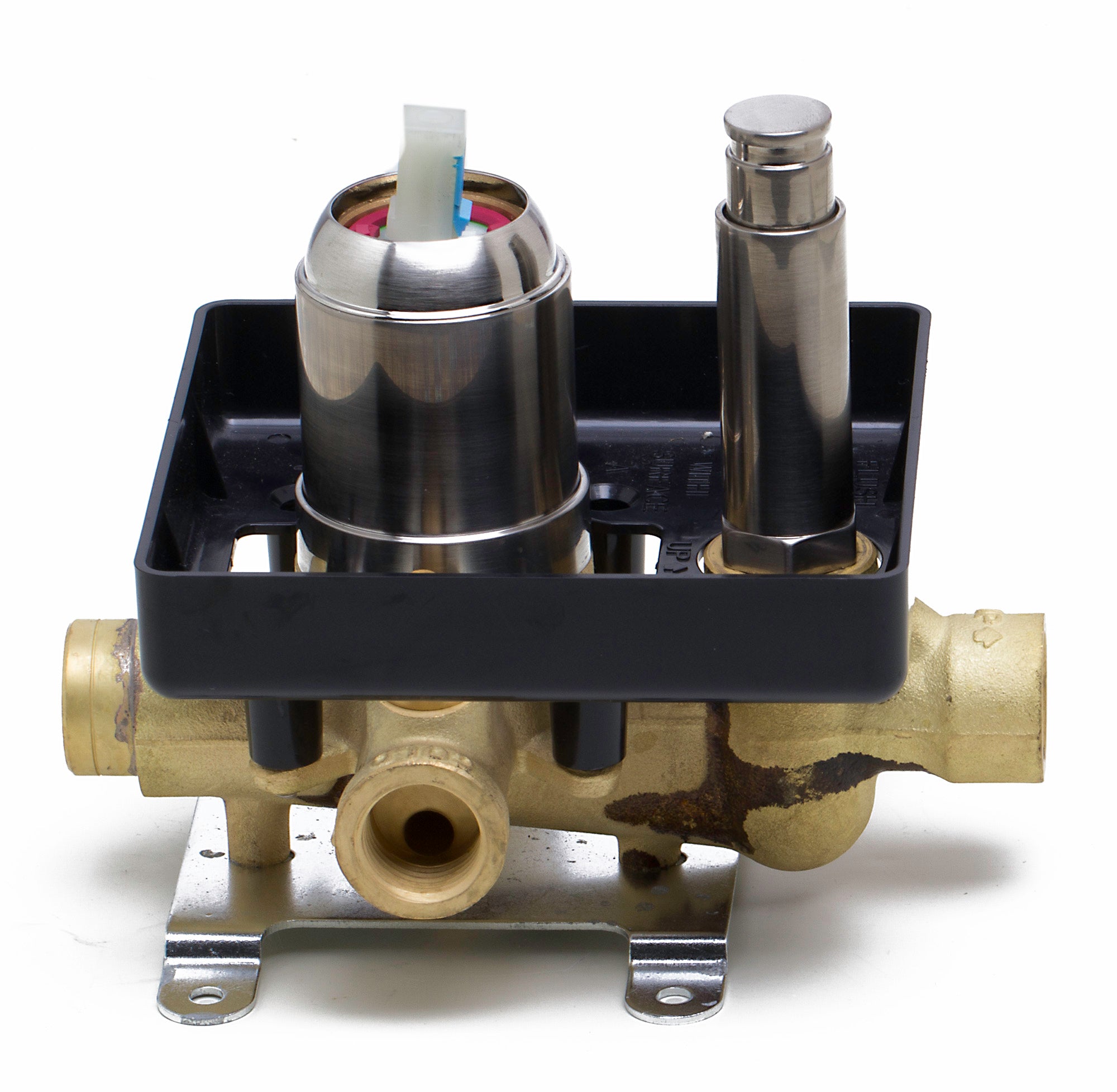 ALFI AB5601-BN Brushed Nickel Shower Valve Mixer with Square Lever Handle and Diverter