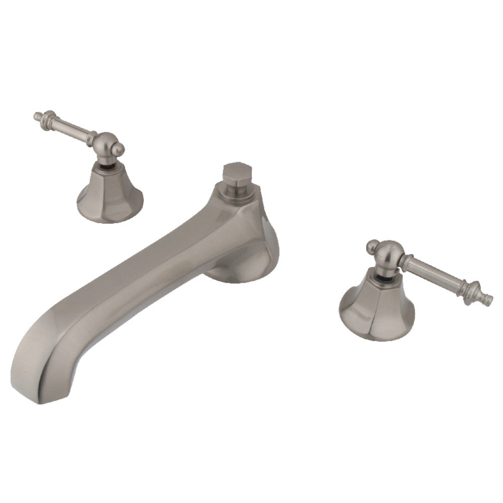 Kingston Brass KS4308TL Metropolitan Two-Handle Deck Mount Roman Tub Faucet, Brushed Nickel