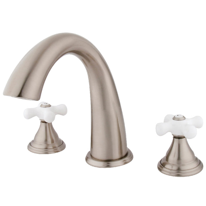 Kingston Brass KS5368PX Royale Two-Handle Deck Mount Roman Tub Faucet, Brushed Nickel