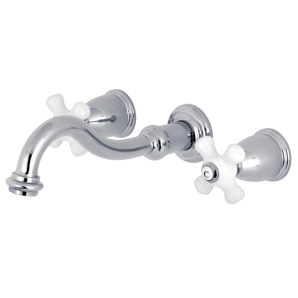 Kingston Brass KS3021PX Restoration Two-Handle Wall Mount Roman Tub Faucet, Polished Chrome