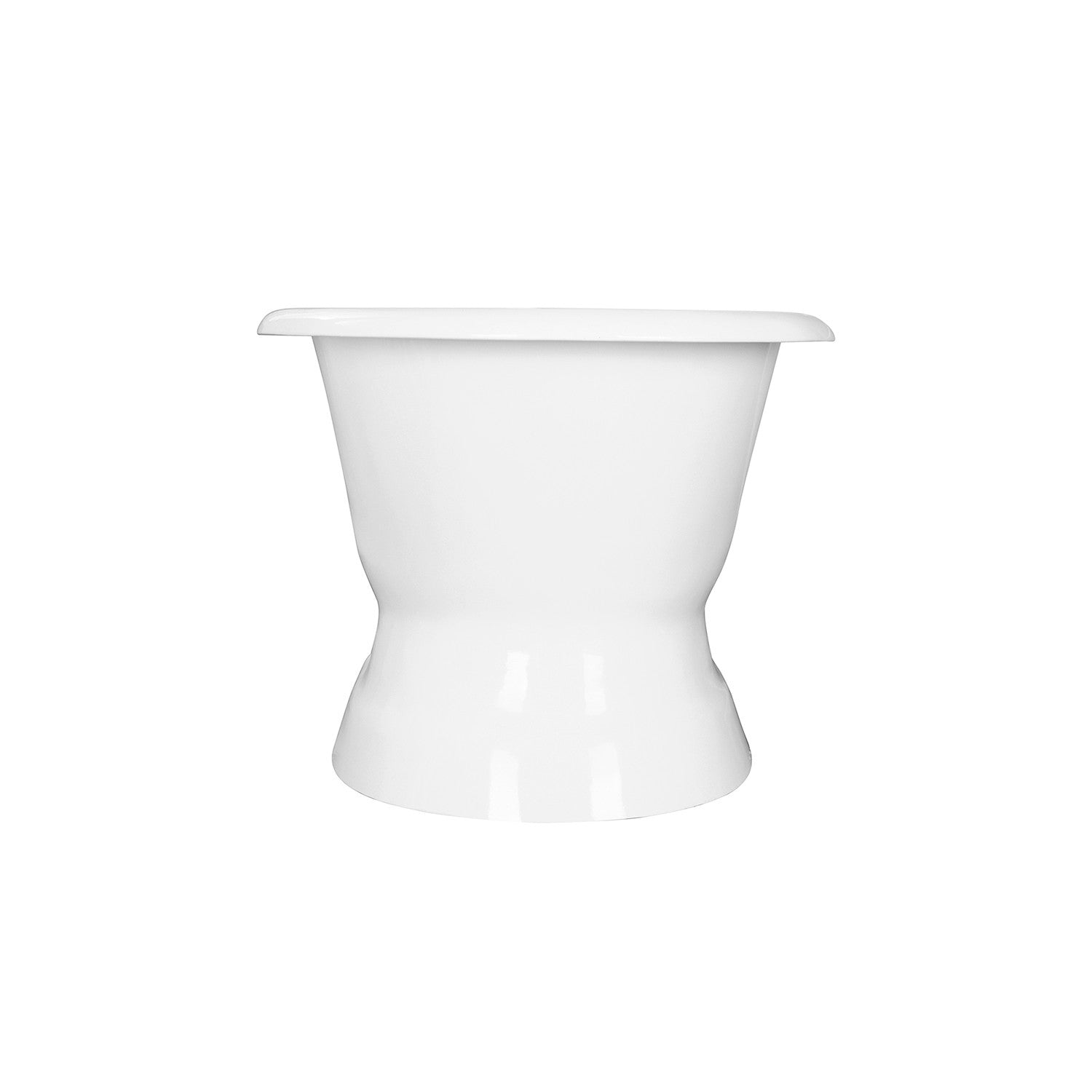 Aqua Eden VCTND663024 66" Cast Iron Oval Double Ended Pedestal Tub (No Faucet Drillings), White