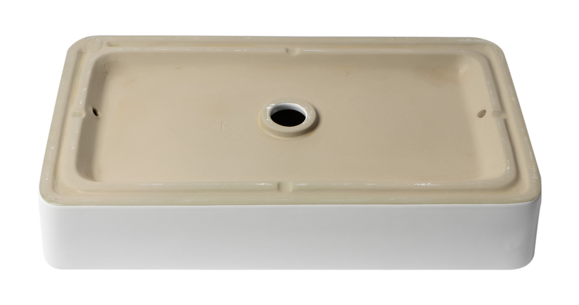 ALFI ABC902-W White 24" Modern Rectangular Above Mount Ceramic Sink