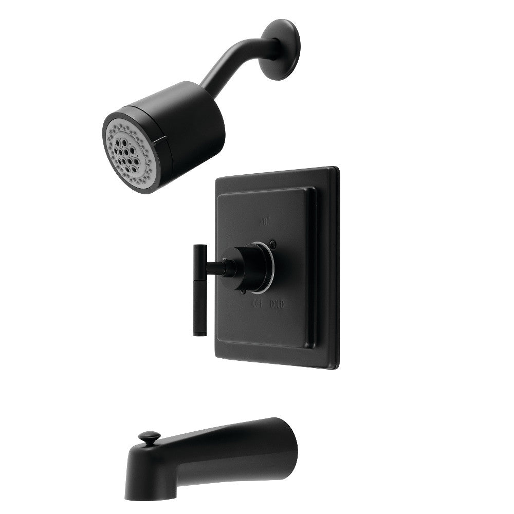 Kingston Brass KB4650CKL Kaiser Single-Handle Pressure Balanced Tub and Shower Faucet, Matte Black