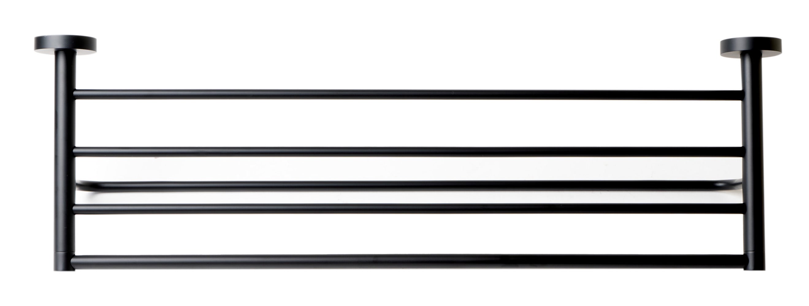 ALFI AB9538-BM Black Matte 26" Towel Bar & Shelf
