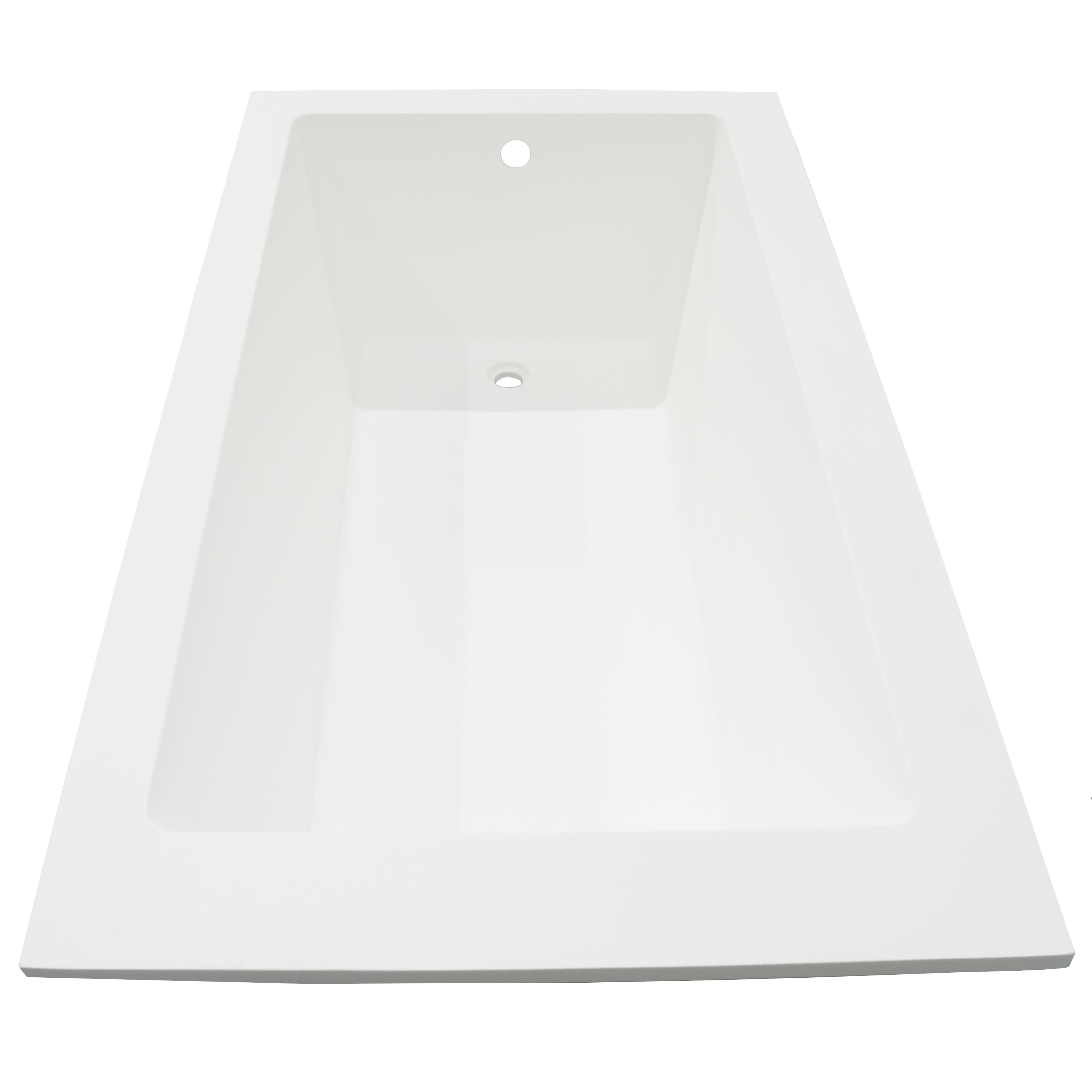 ALFI AB9933S White Resin Solid Surface 59" Rectangular Drop In Bathtub